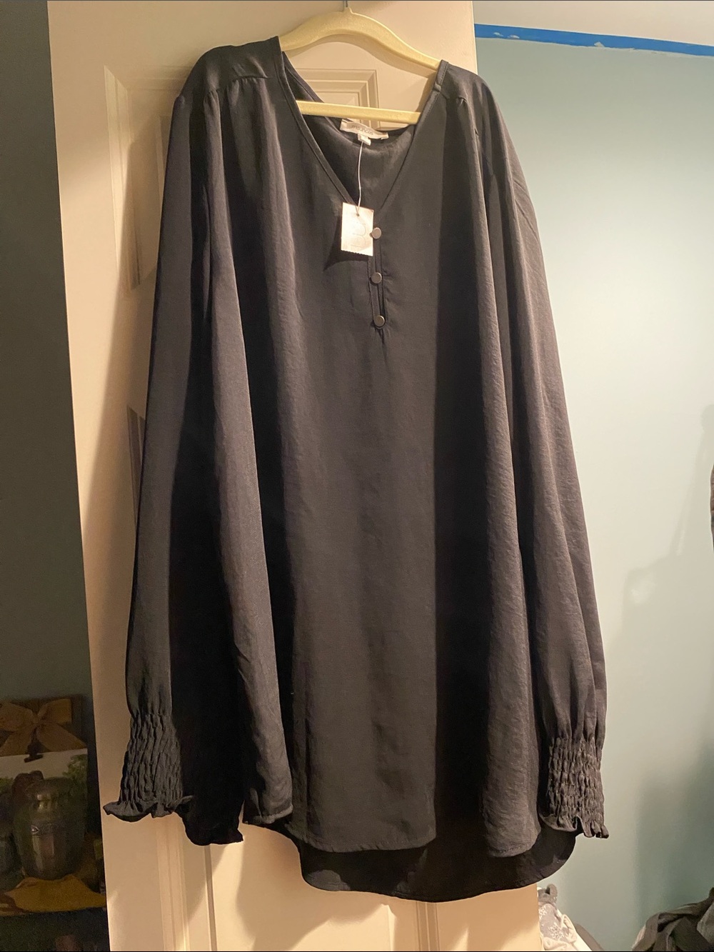 Maurices Black Long-Sleeve Blouse